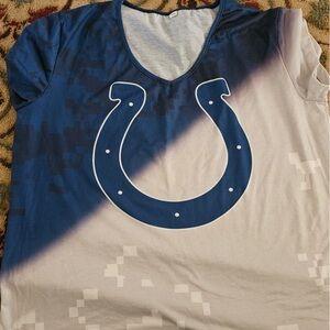 Blue and White Gradient  COLTS T-Shirt